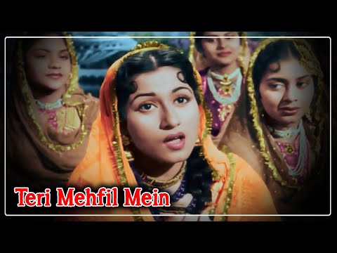 Teri Mehfil Mein Kismat Video Song | Mughal E Azam Movie | Lata Mangeshkar,Dilip Kumar,Madhubala